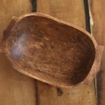 Wooden Trough Dark Brown Large - Image 2